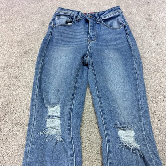 Wax Jean Skinny Jeans Women’s Blue Distressed Pockets Size 3 - Picture 6 of 12